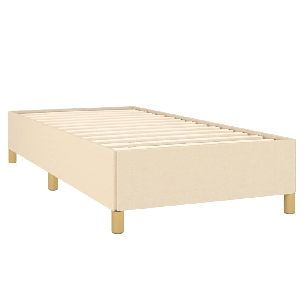 Okvir za krevet bez madraca krem 100 x 200 cm od tkanine