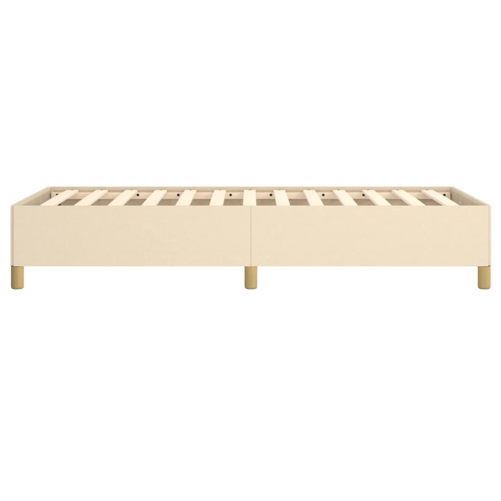 Okvir za krevet bez madraca krem 100 x 200 cm od tkanine