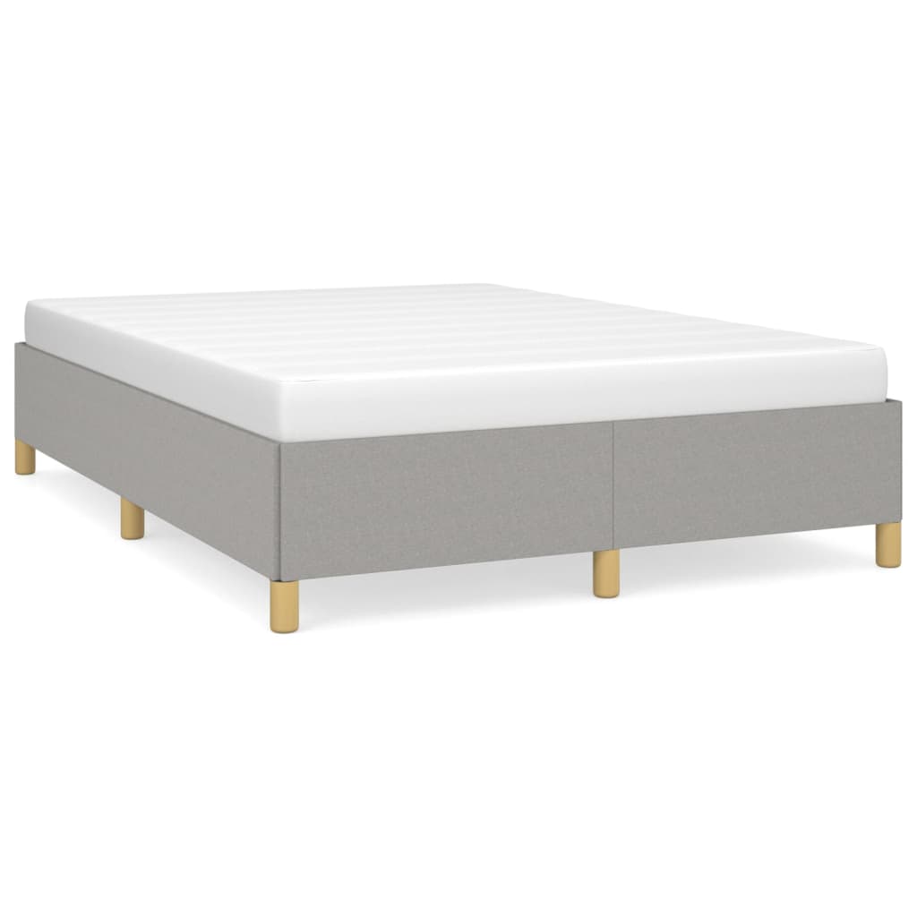 Okvir za krevet bez madraca svjetlosivi 140 x 190 cm od tkanine