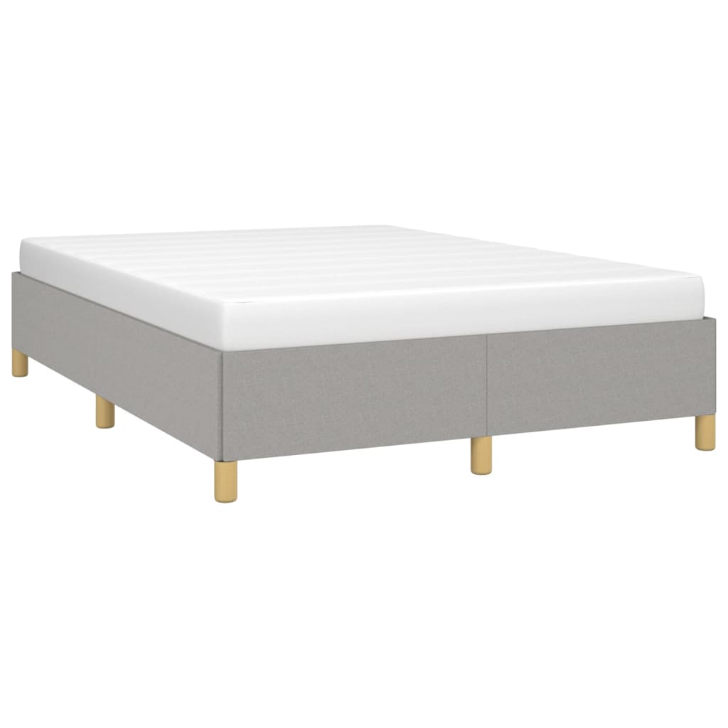 Okvir za krevet bez madraca svjetlosivi 140 x 190 cm od tkanine