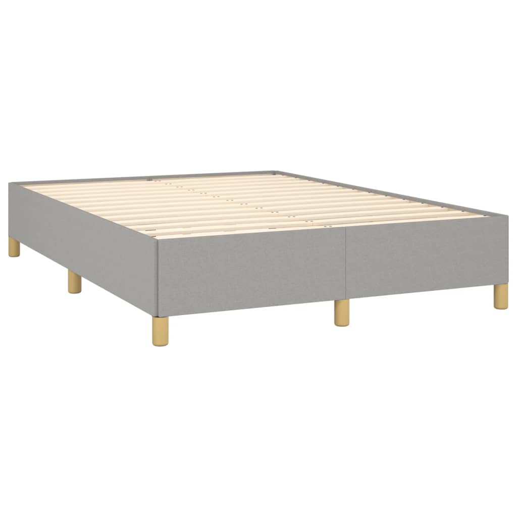 Okvir za krevet bez madraca svjetlosivi 140 x 190 cm od tkanine