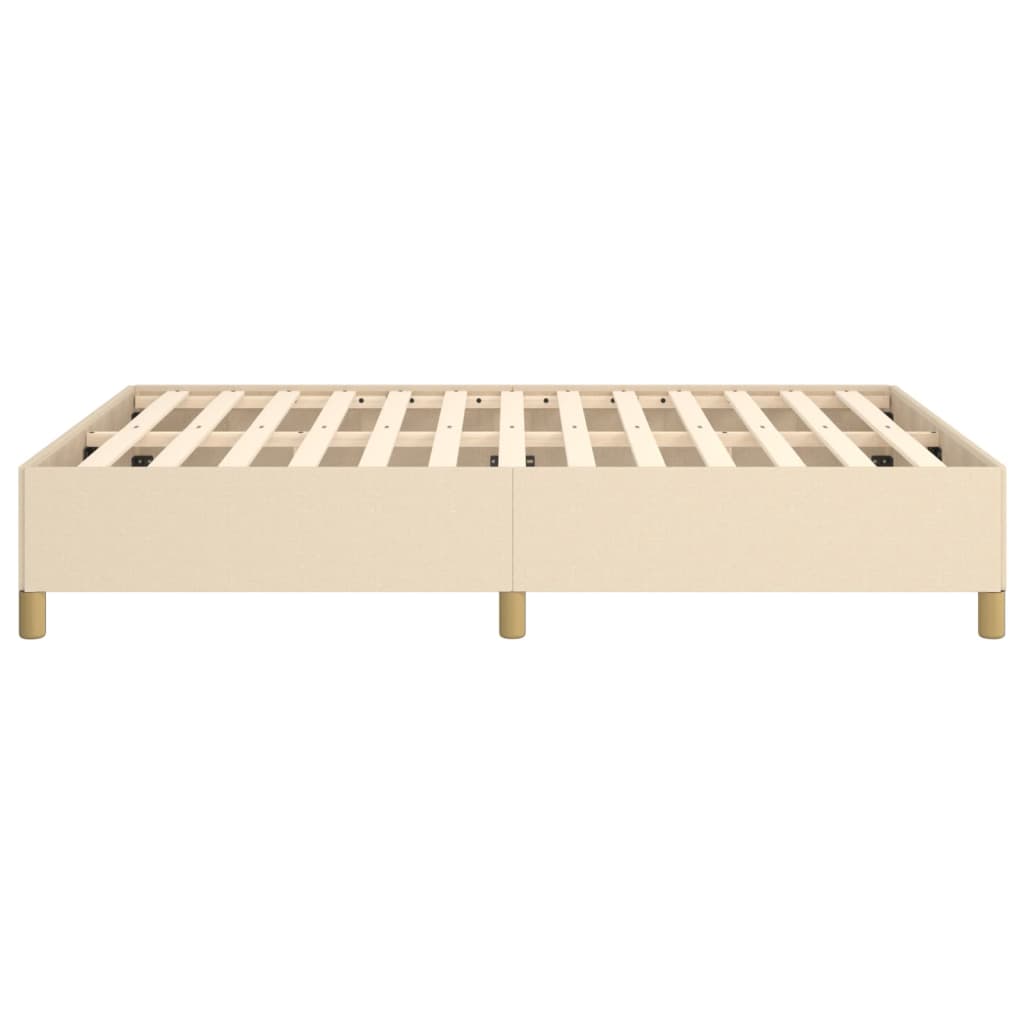 Okvir za krevet bez madraca krem 140 x 190 cm od tkanine