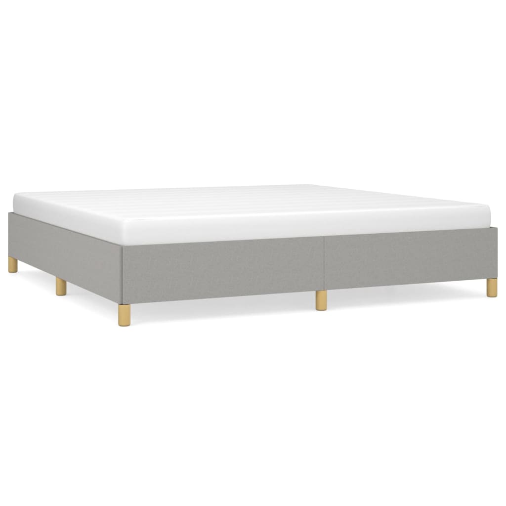 Okvir za krevet bez madraca svjetlosivi 200 x 200 cm od tkanine