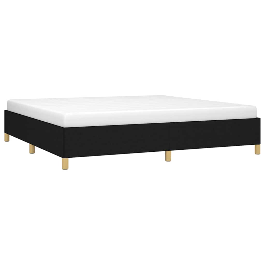 Okvir za krevet bez madraca crni 200x200 cm od tkanine