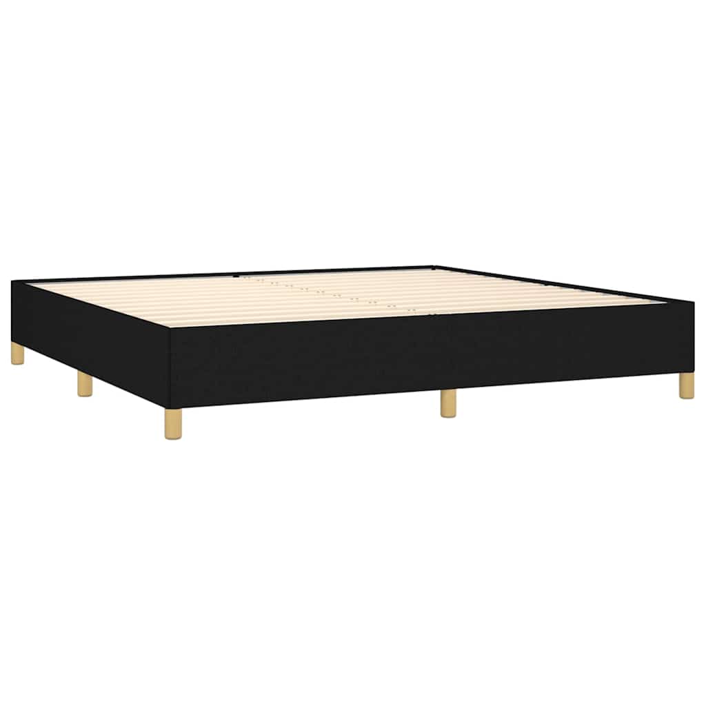Okvir za krevet bez madraca crni 200x200 cm od tkanine