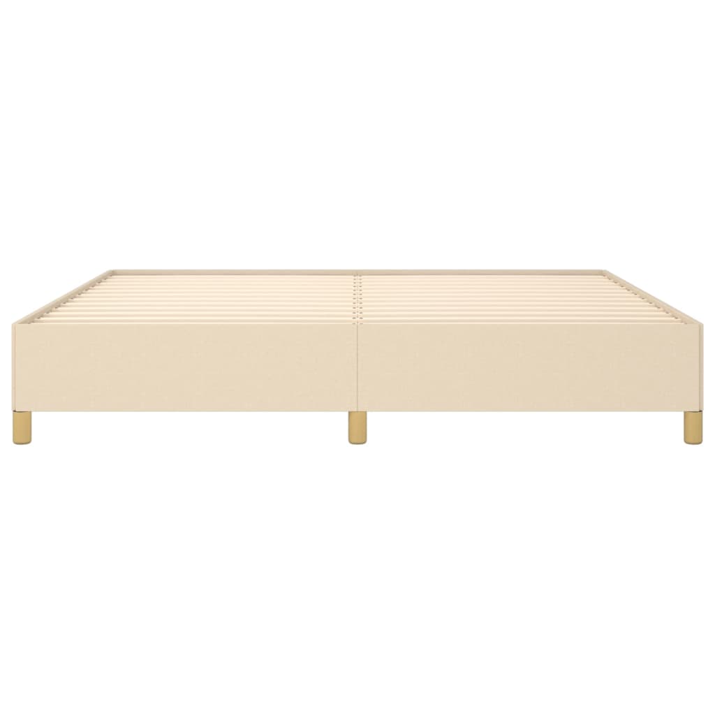 Okvir za krevet bez madraca krem 200x200 cm od tkanine