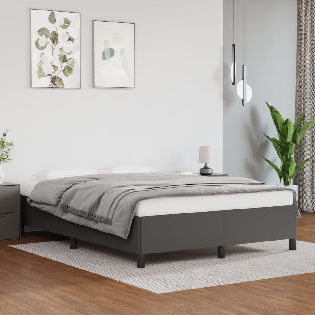 Okvir za krevet bez madraca sivi 140x200 cm od umjetne kože