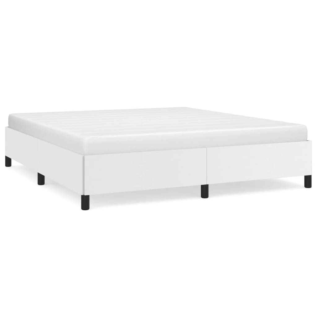 Okvir za krevet bijela 180x200 cm od umjetne kože