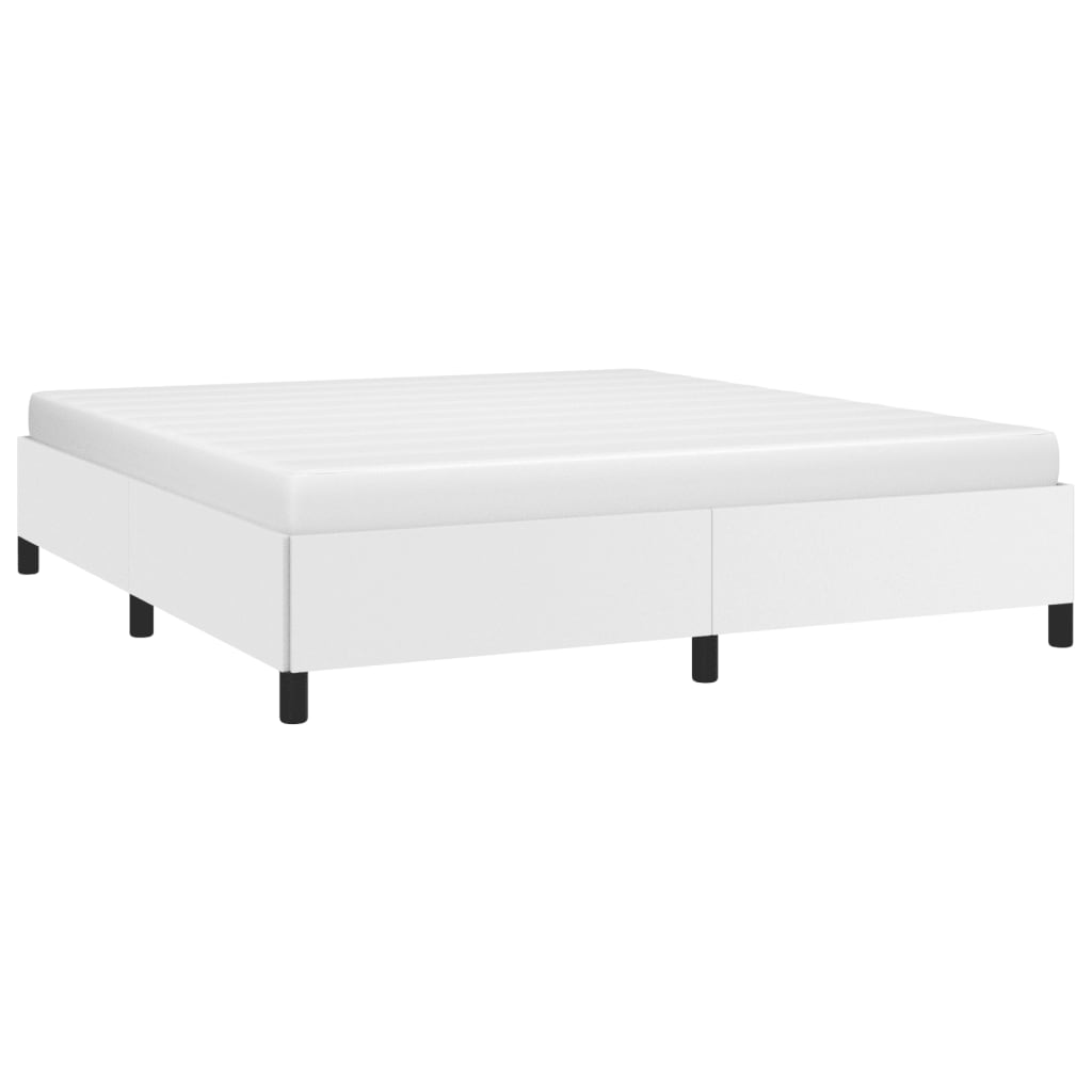 Okvir za krevet bijela 180x200 cm od umjetne kože