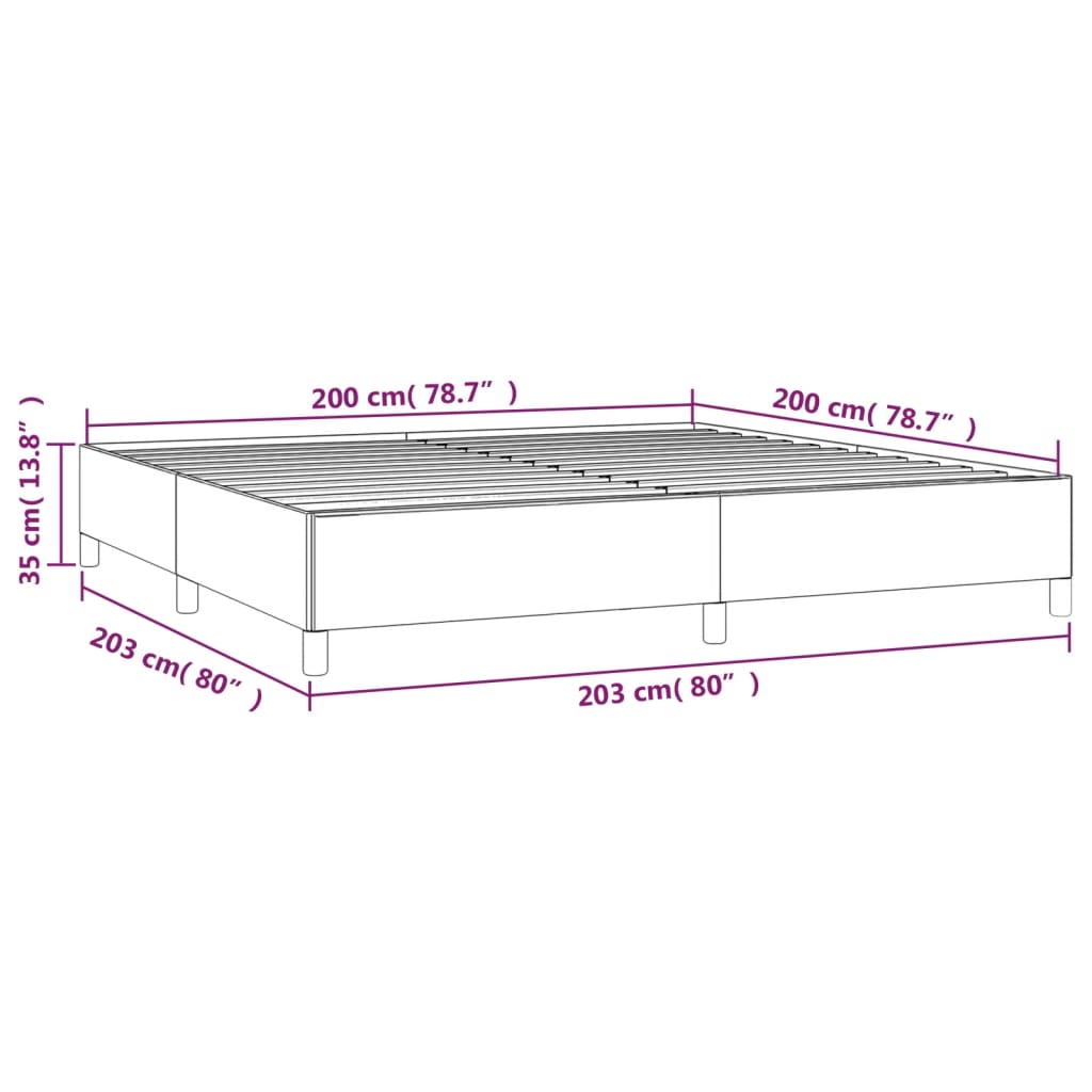 Okvir za krevet krem 200x200 cm od umjetne kože