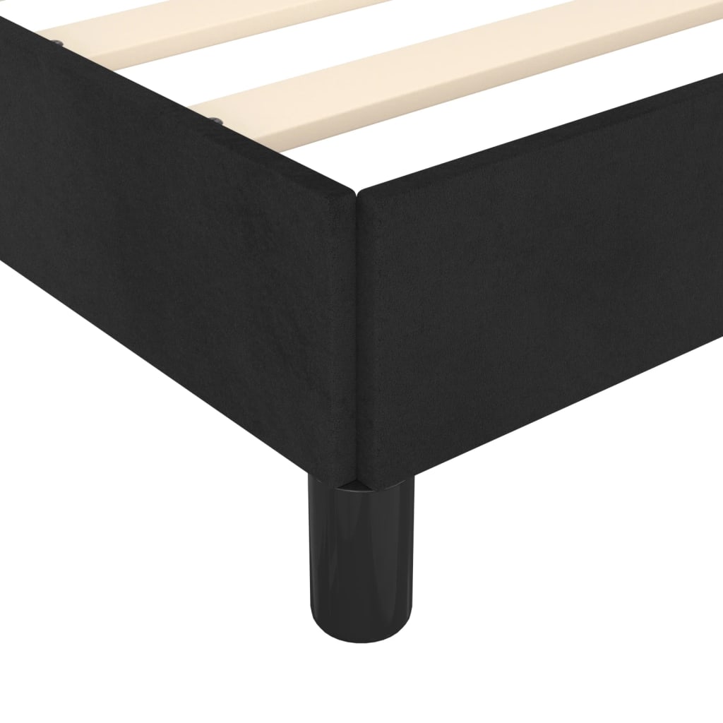 Okvir za krevet bez madraca crni 140x200 cm baršunasti
