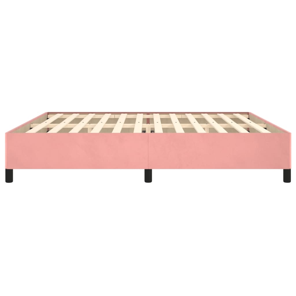 Okvir za krevet ružičasti 200x200 cm baršunasti