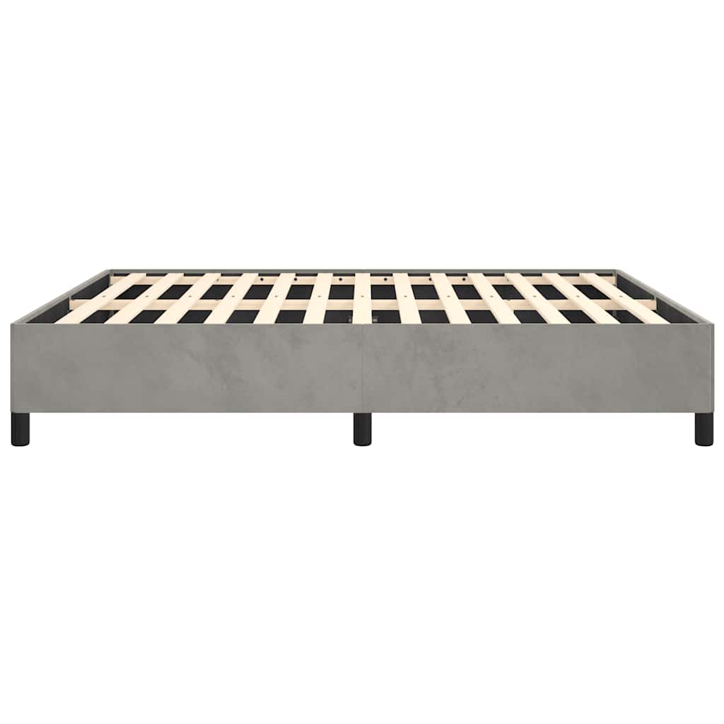 Okvir kreveta bez madraca svijetlosivi 193x203 cm kraljevski baršun