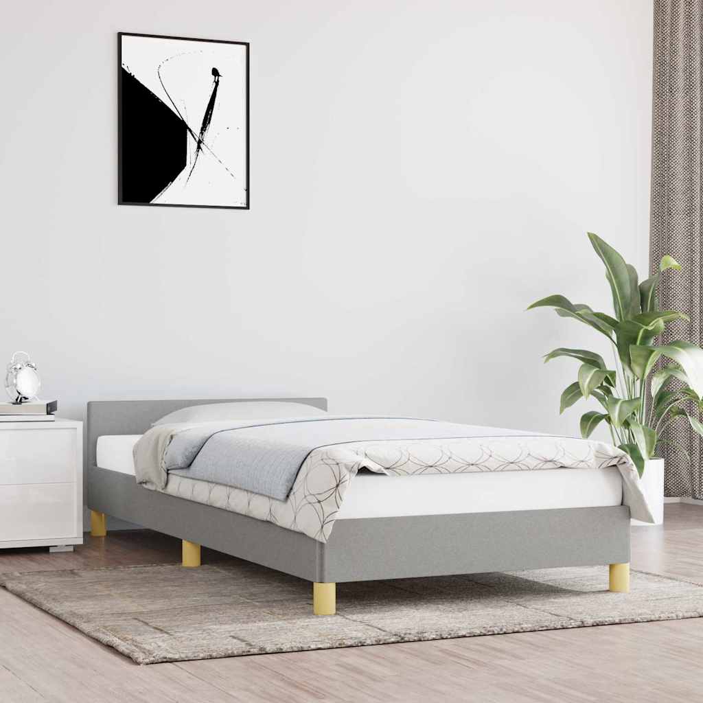 Okvir za krevet bez madraca svjetlosivi 80x200 cm od tkanine