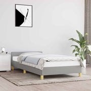 Okvir za krevet bez madraca svjetlosivi 80x200 cm od tkanine