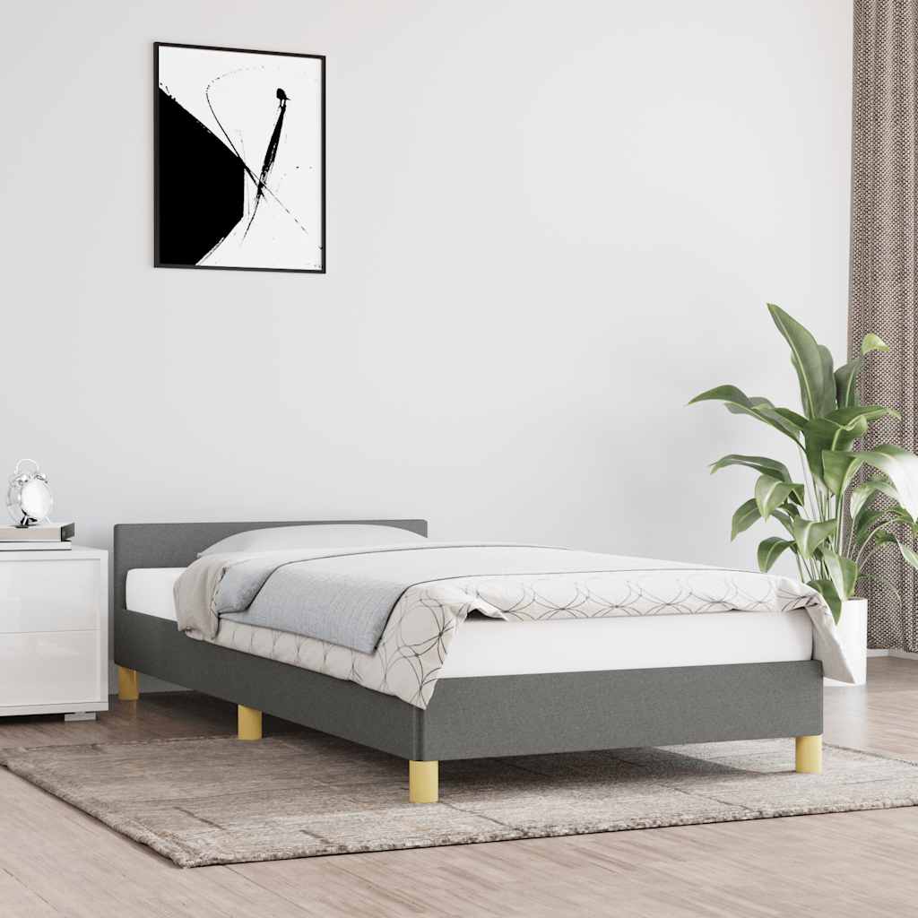 Okvir za krevet bez madraca tamnosivi 80x200 cm od tkanine
