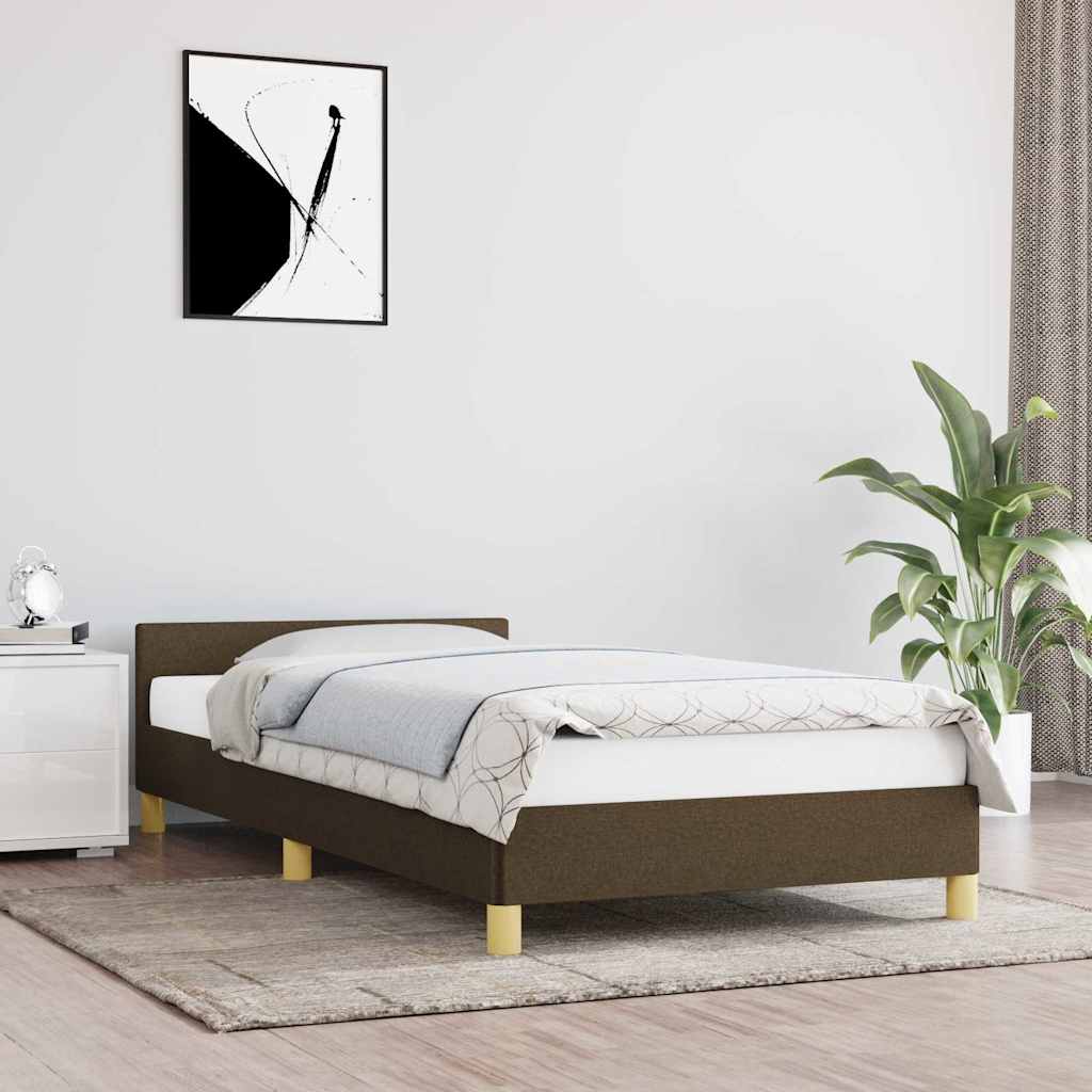 Okvir za krevet bez madraca tamnosmeđi 80x200 cm od tkanine
