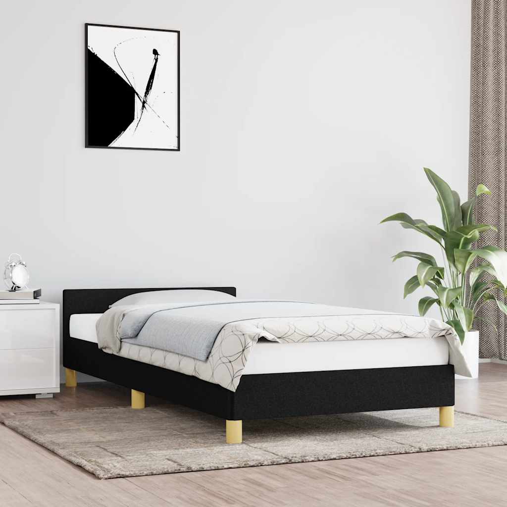 Okvir za krevet bez madraca crni 100x200 cm od tkanine