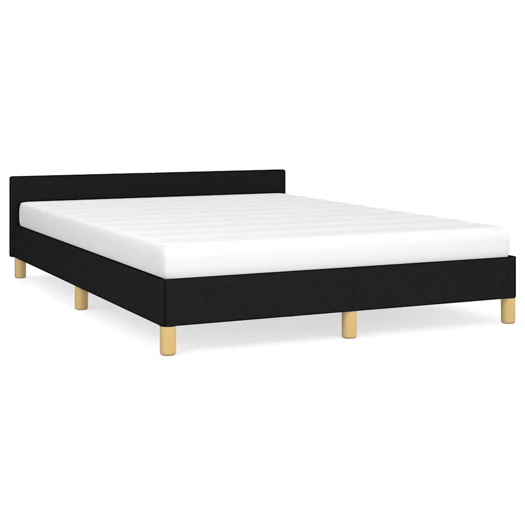 Okvir za krevet bez madraca crni 140 x 190 cm od tkanine