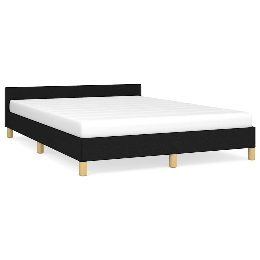 Okvir za krevet bez madraca crni 140 x 190 cm od tkanine