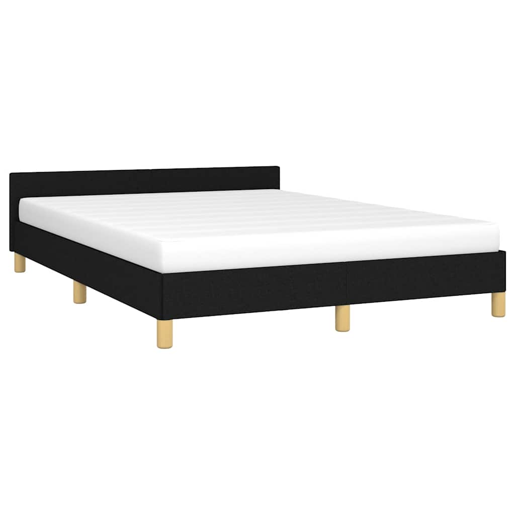 Okvir za krevet bez madraca crni 140 x 190 cm od tkanine