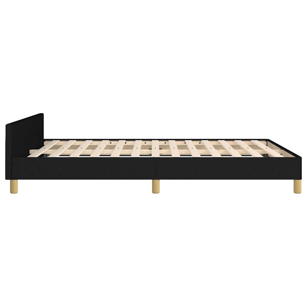 Okvir za krevet bez madraca crni 140 x 190 cm od tkanine