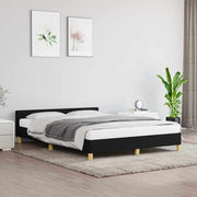 Okvir za krevet bez madraca crni 140 x 190 cm od tkanine