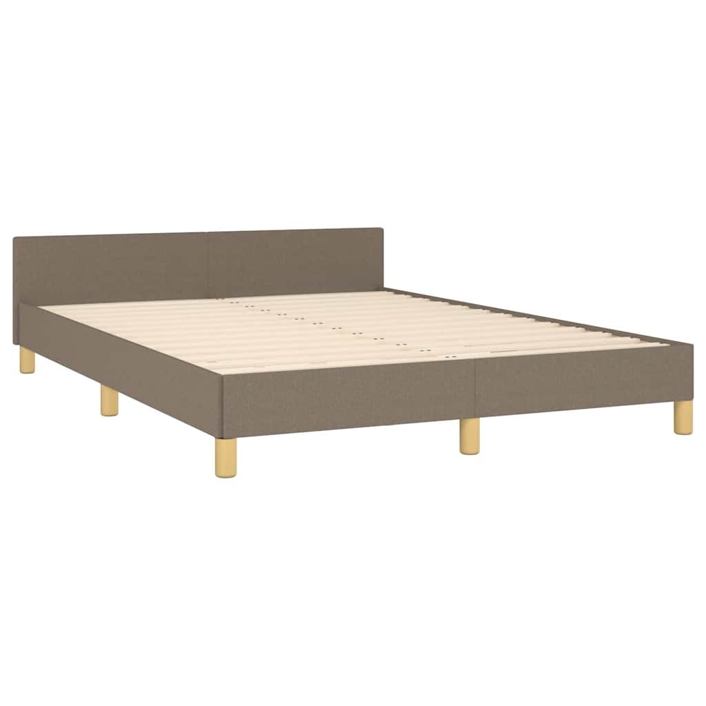 Okvir za krevet bez madraca smeđesivi 140 x 190 cm od tkanine
