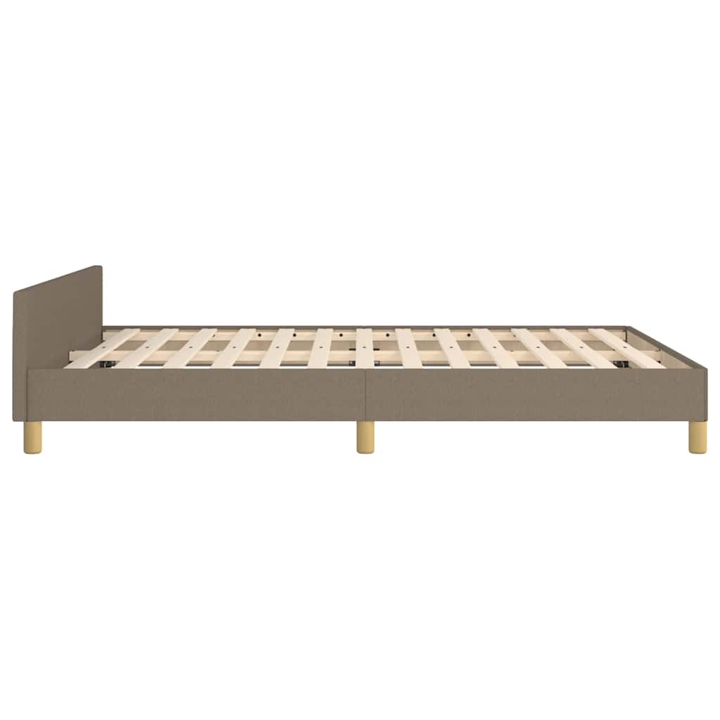Okvir za krevet bez madraca smeđesivi 140 x 190 cm od tkanine