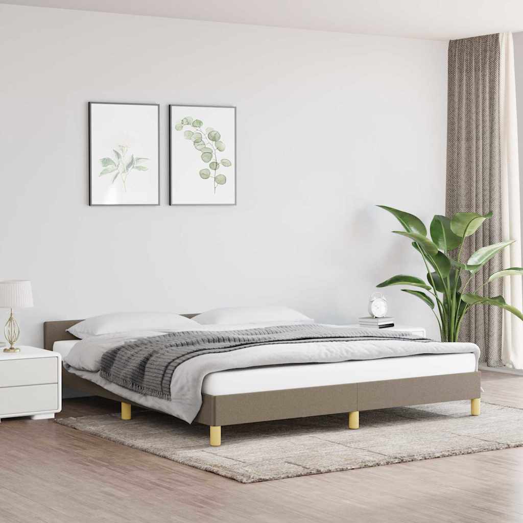 Okvir za krevet bez madraca smeđesivi 180x200 cm od tkanine