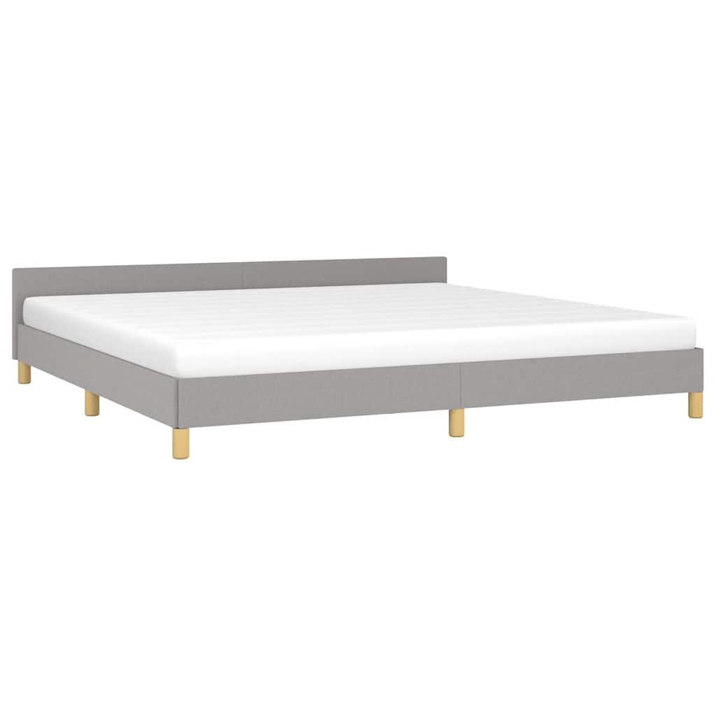 Okvir za krevet bez madraca svjetlosivi 200 x 200 cm od tkanine