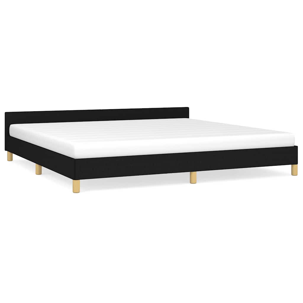 Okvir za krevet bez madraca crni 200x200 cm od tkanine