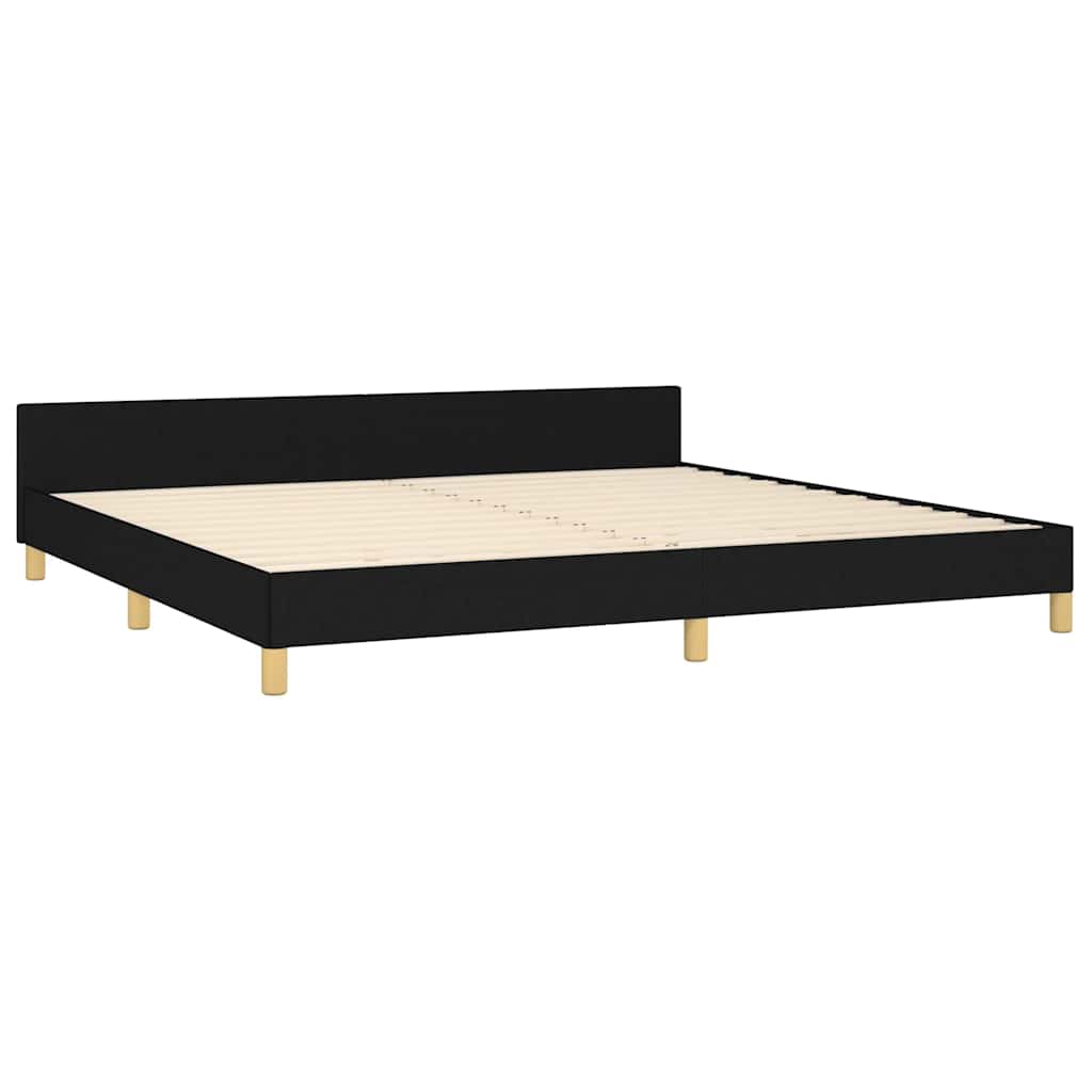 Okvir za krevet bez madraca crni 200x200 cm od tkanine