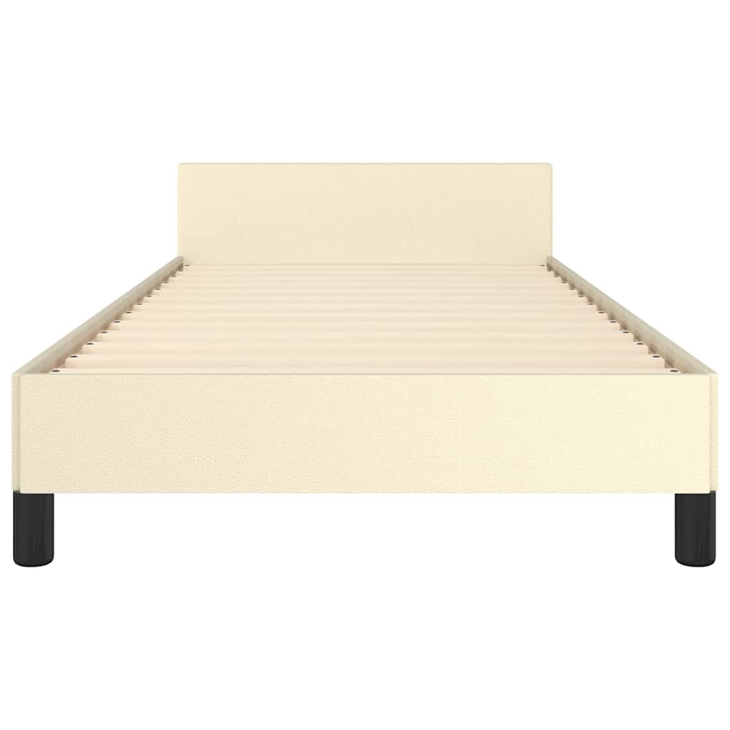 Okvir za krevet s uzglavljem bez madraca krem 80x200 cm