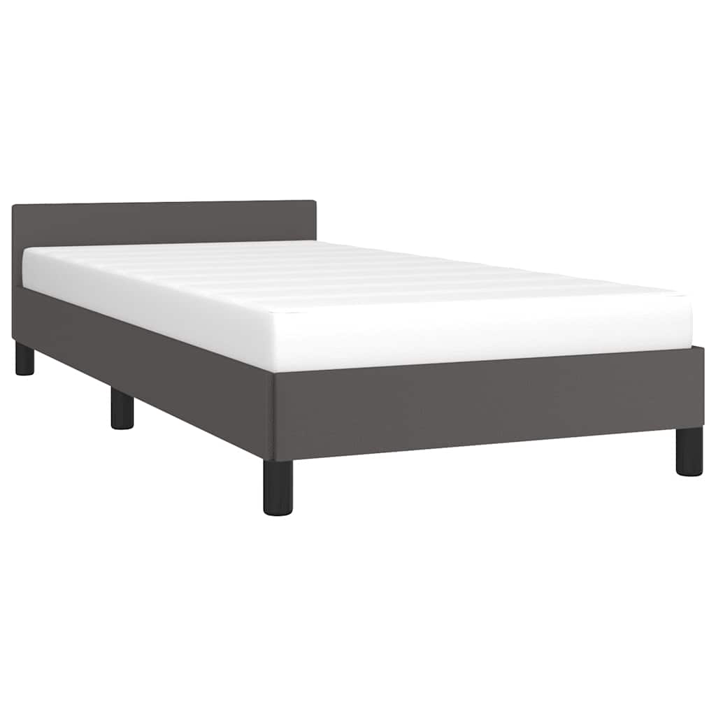 Okvir za krevet s uzglavljem bez madraca sivi 80x200 cm