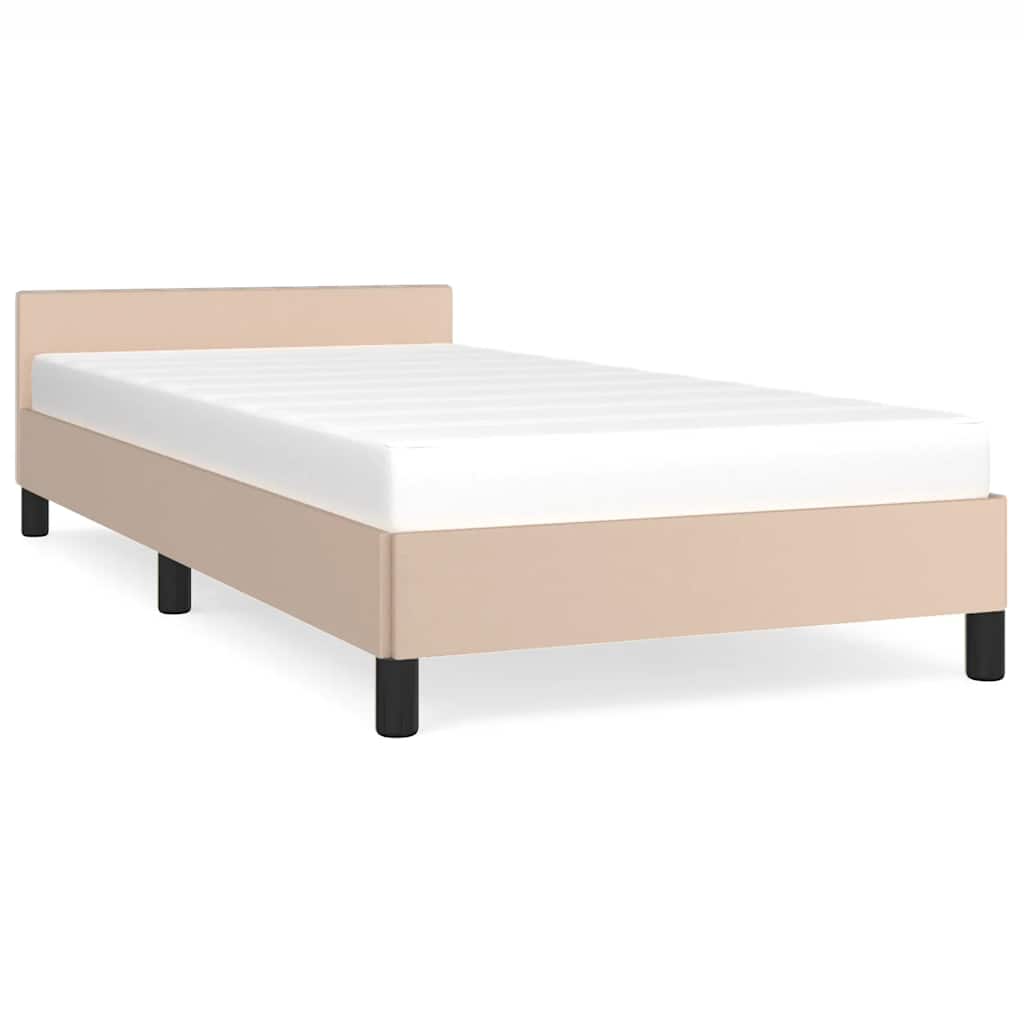 Okvir za krevet s uzglavljem bez madraca cappuccina 90x190 cm