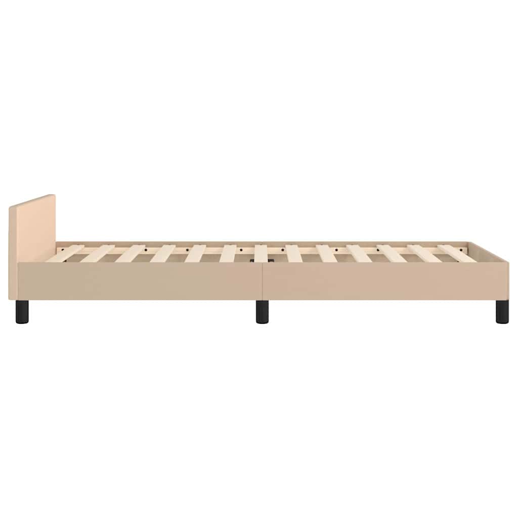 Okvir za krevet s uzglavljem bez madraca cappuccina 90x190 cm