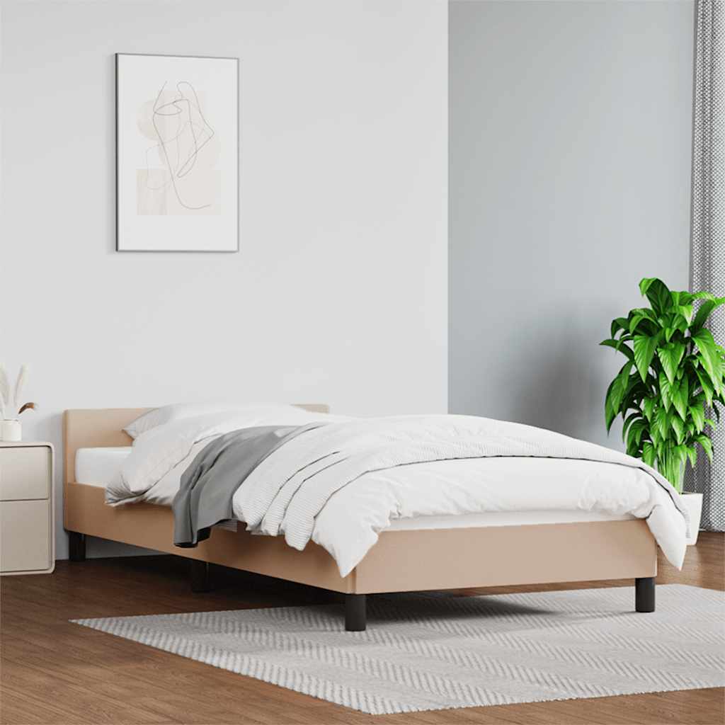 Okvir za krevet s uzglavljem bez madraca cappuccina 90x190 cm