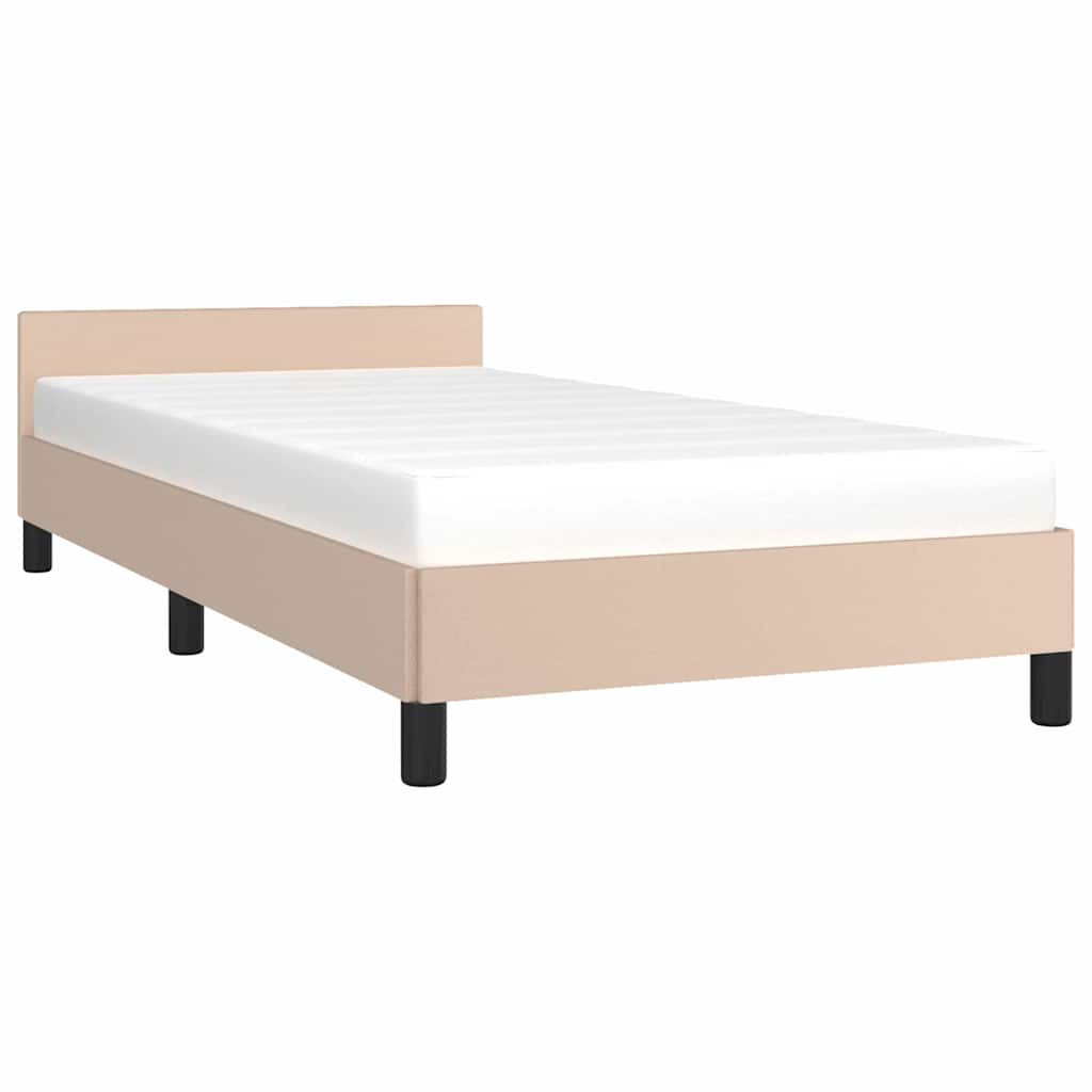 Okvir za krevet s uzglavljem bez madraca cappuccina 90x200 cm