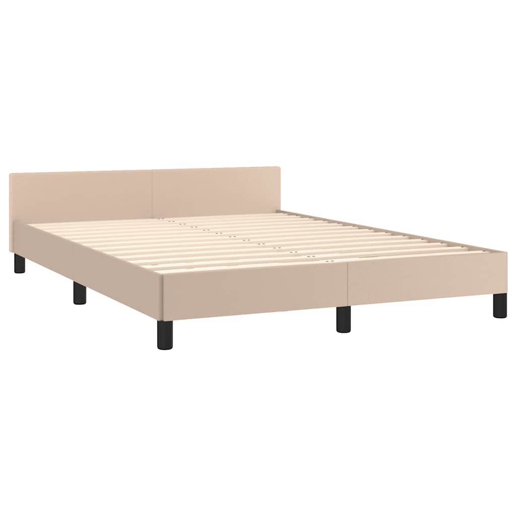 Okvir za krevet s uzglavljem bez madraca cappuccina 140x190 cm