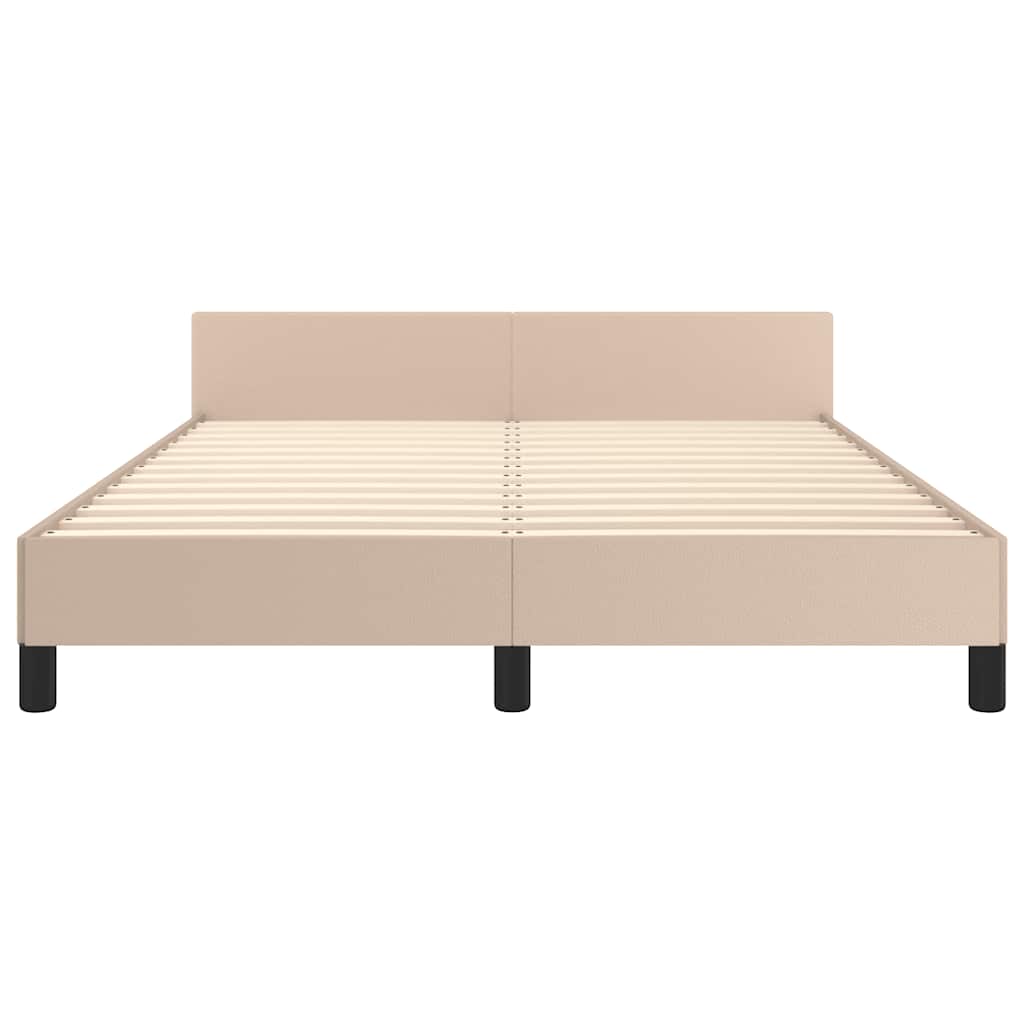 Okvir za krevet s uzglavljem bez madraca cappuccina 140x200 cm