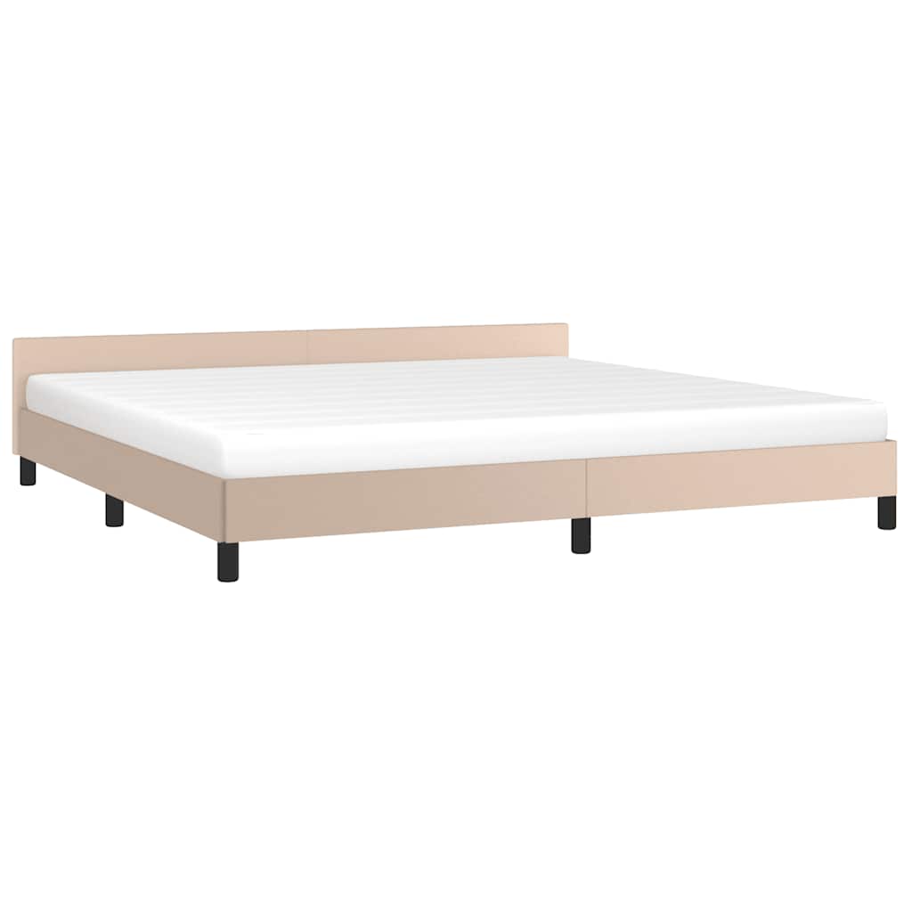 Okvir za krevet s uzglavljem bez madraca cappuccina 200x200 cm