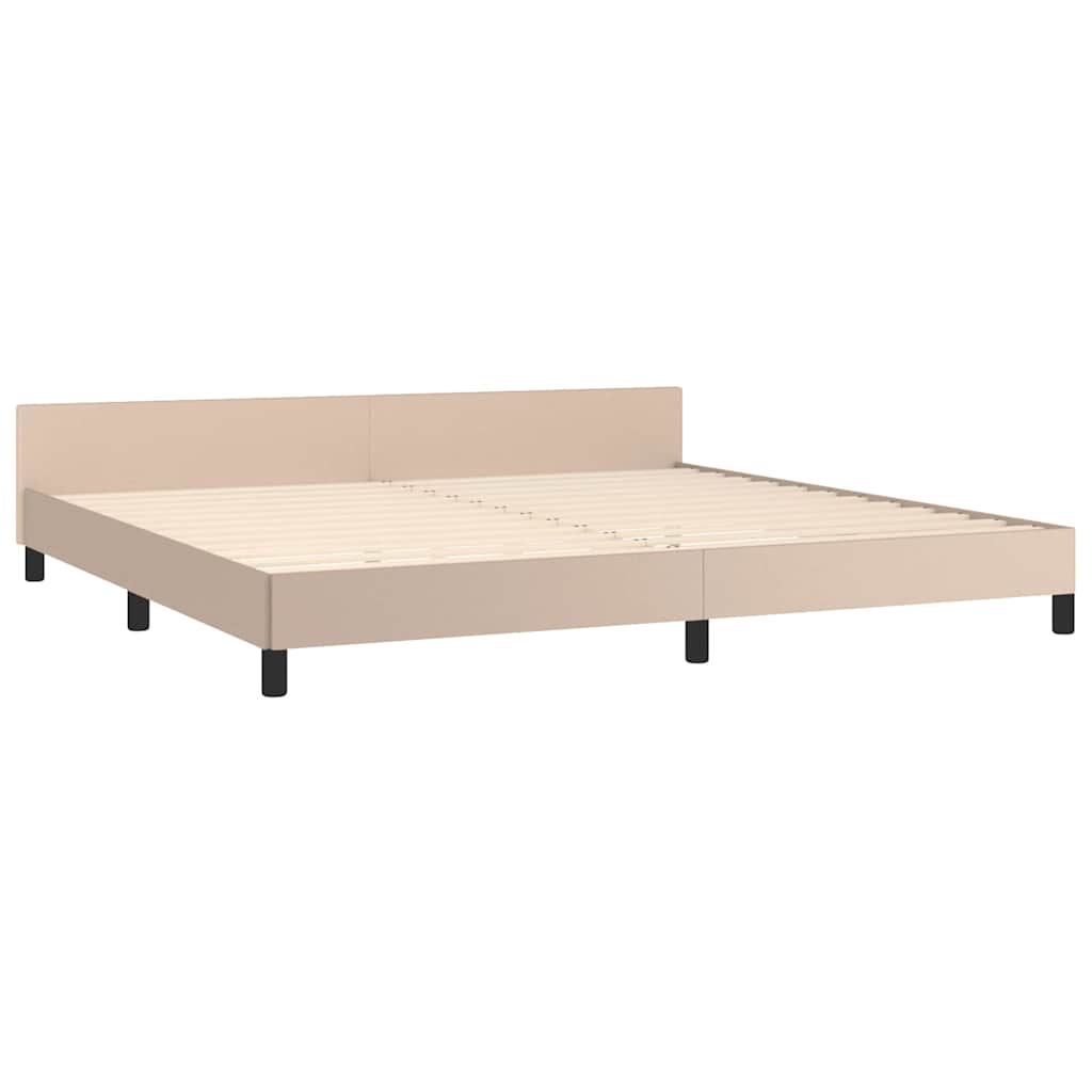 Okvir za krevet s uzglavljem bez madraca cappuccina 200x200 cm