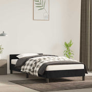 Okvir kreveta s uzglavljem bez madraca crni 80x200cm baršunasti