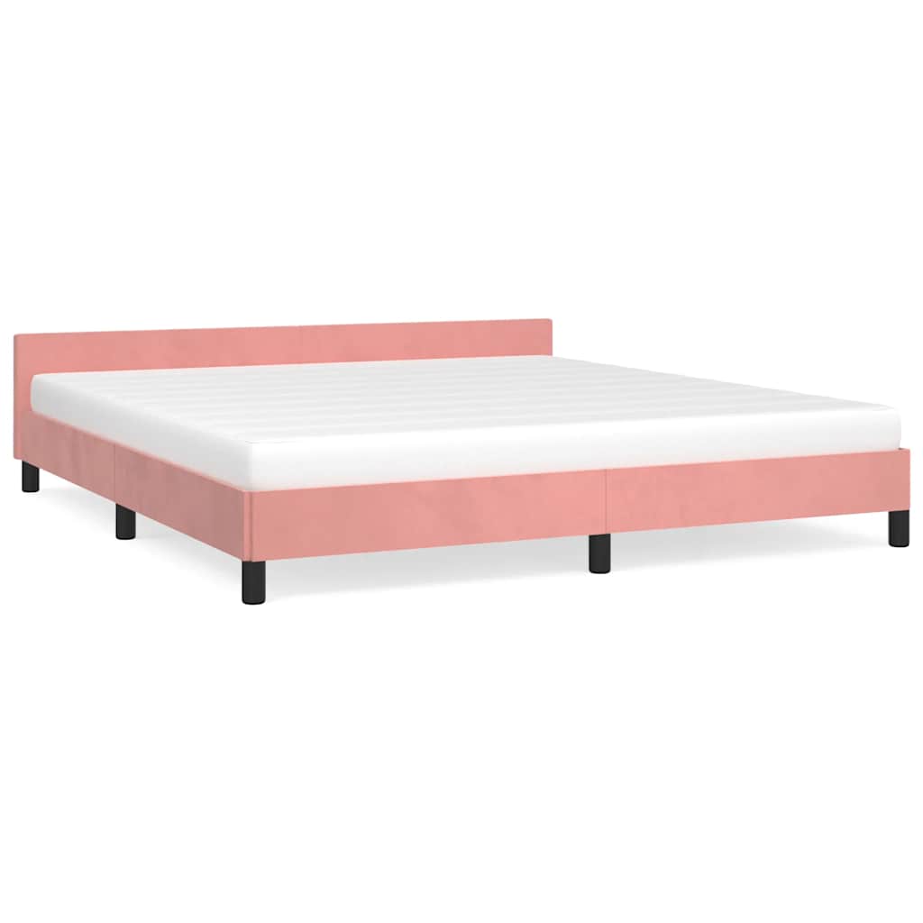 Okvir za krevet s uzglavljem bez madraca 160x200 cm baršunasti