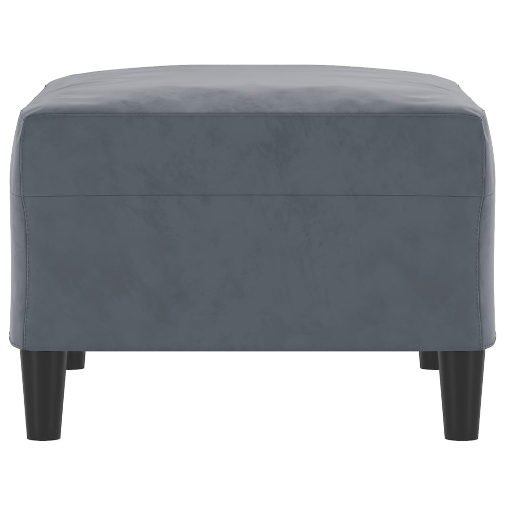 Tabure tamnosivi 70 x 55 x 41 cm baršunasti