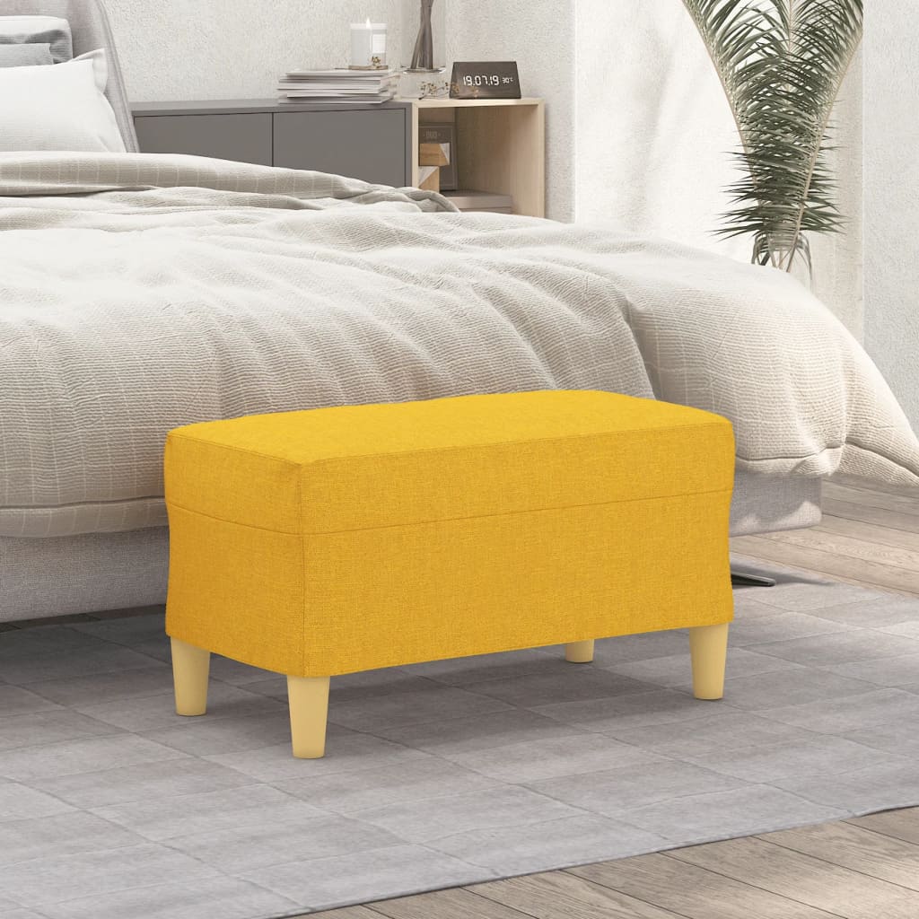 Klupa Svjetložuta 70 x 35 x 41 cm od tkanine