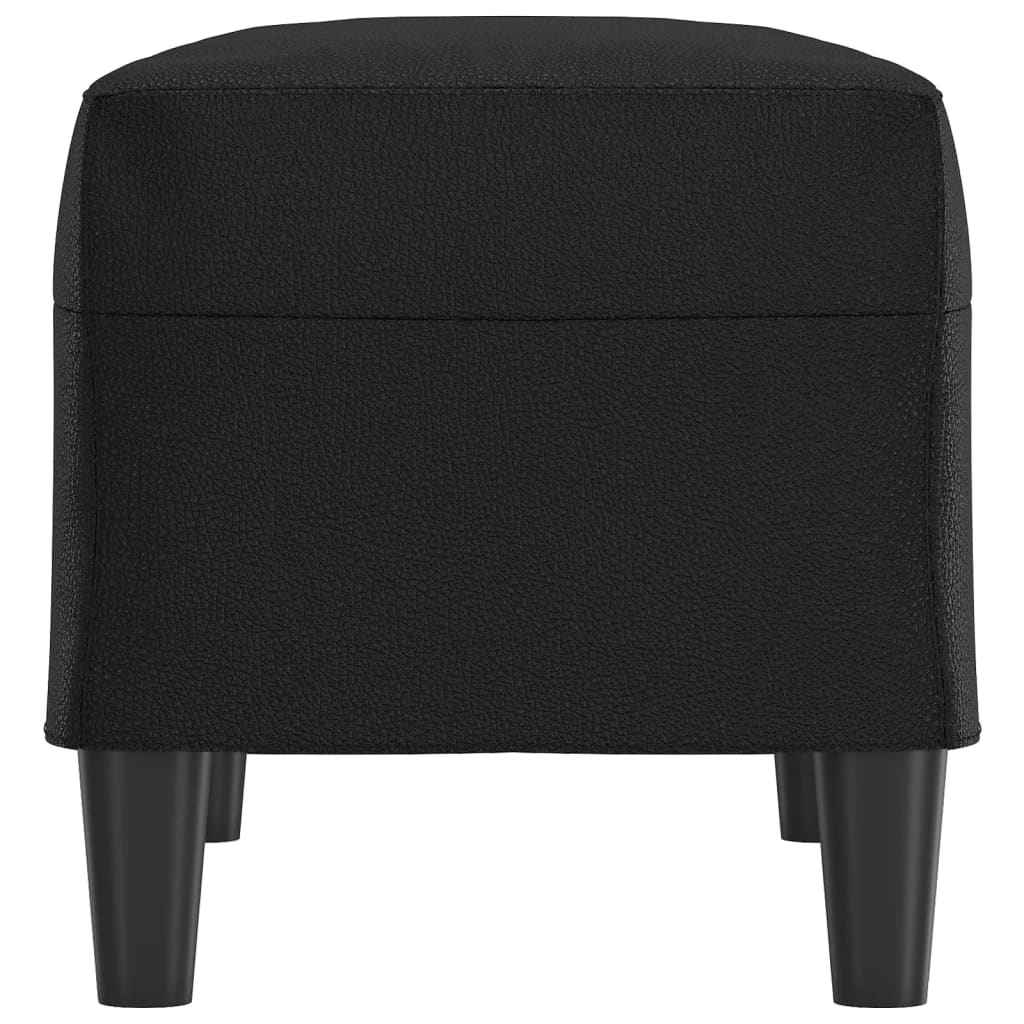 Klupa crna 70 x 35 x 41 cm od umjetne kože