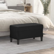 Klupa crna 70 x 35 x 41 cm od umjetne kože