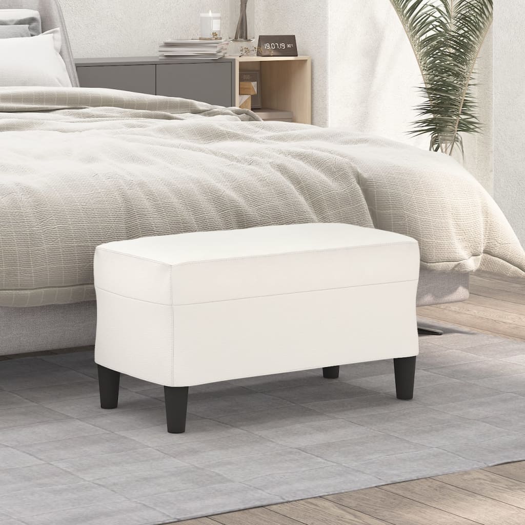 Klupa krem 70 x 35 x 41 cm od umjetne kože